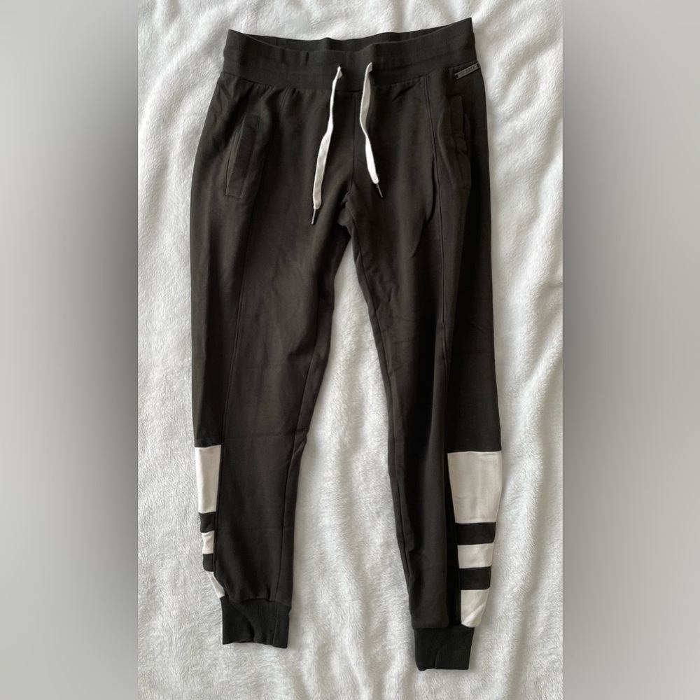 Betsy Johnson size Small Brownish/Green Joggers with White Stripes